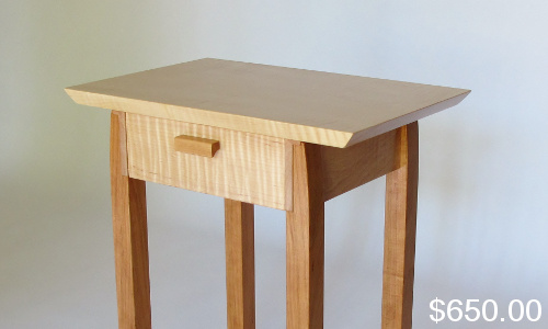 Bed Side Table with Drawer, Small Side/ End Tables, Midcentury Modern Furniture- Handmade Custom Wood Furniture